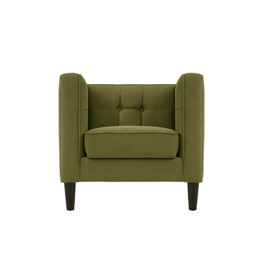 Sillón Tova - Tipo Gamuzado Verde Olivo