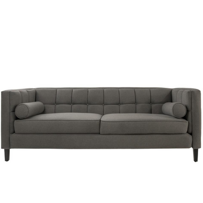 Sofá de 3 plazas Tova - Tipo Gamuzado Gris Oxford