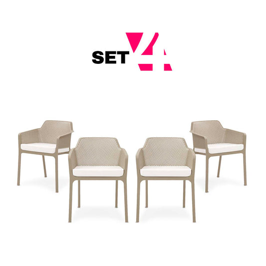 Set de 4 sillas de exterior Galdania - Café - Tu Gow