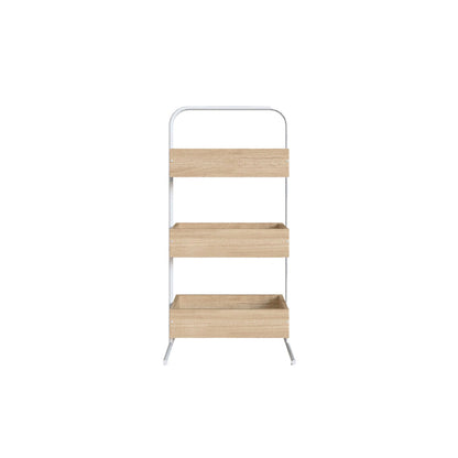 Organizador Tevy - Blanco y Color Madera - Tugow