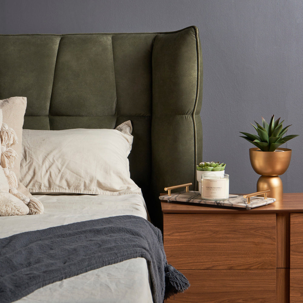 Cama Queen Aina - Verde Olivo - Tugow