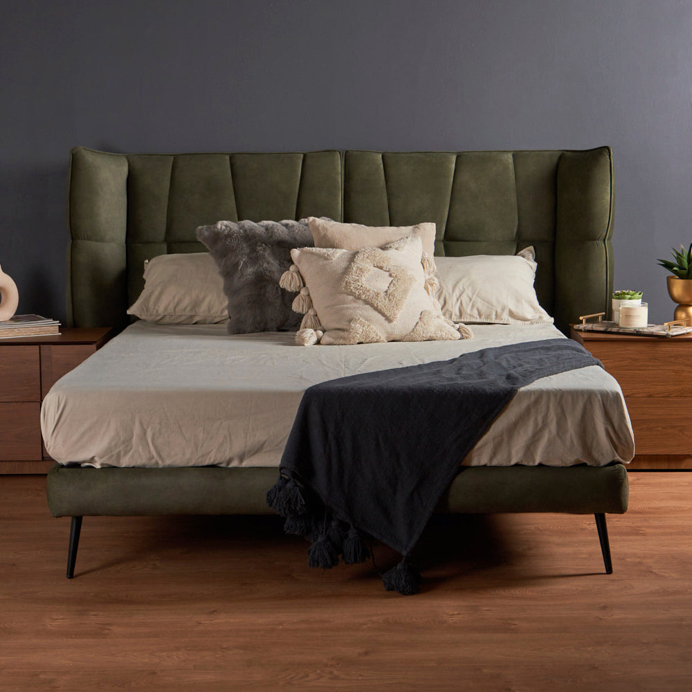 Cama Queen Aina - Verde Olivo - Tugow