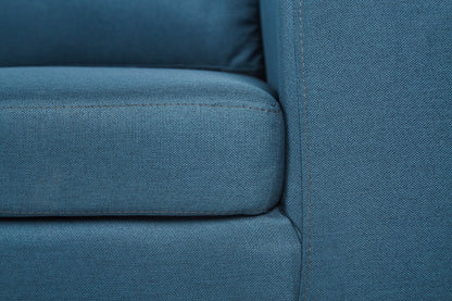 Sofá de 3 plazas Etna - Azul Navy con patas negras - Tugow