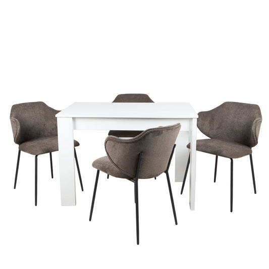 Mesa Aspen con 4 Sillas Suanna Gris - Tugow