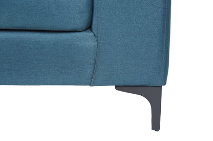 Sofá de 3 plazas Etna - Azul Navy con patas negras - Tugow