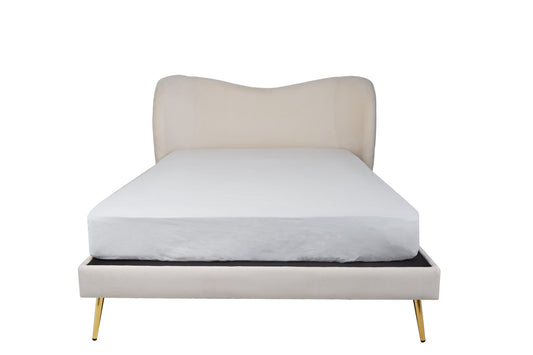 Cama matrimonial Kooper - Hueso - Tugow