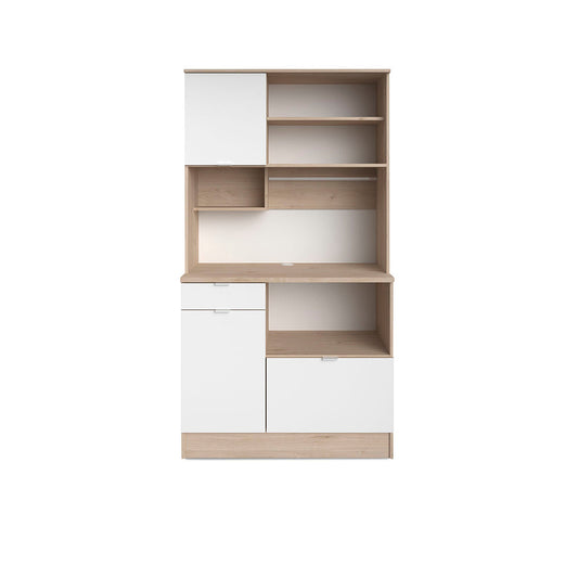 Alacena Timeo - Color Madera y Blanco - Tugow
