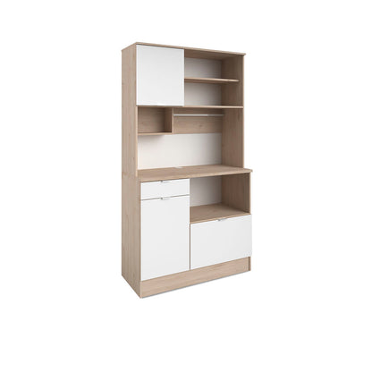 Alacena Timeo - Color Madera y Blanco - Tugow