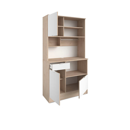 Alacena Timeo - Color Madera y Blanco - Tugow