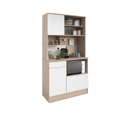Alacena Timeo - Color Madera y Blanco - Tugow