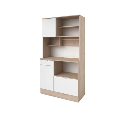 Alacena Timeo - Color Madera y Blanco - Tugow