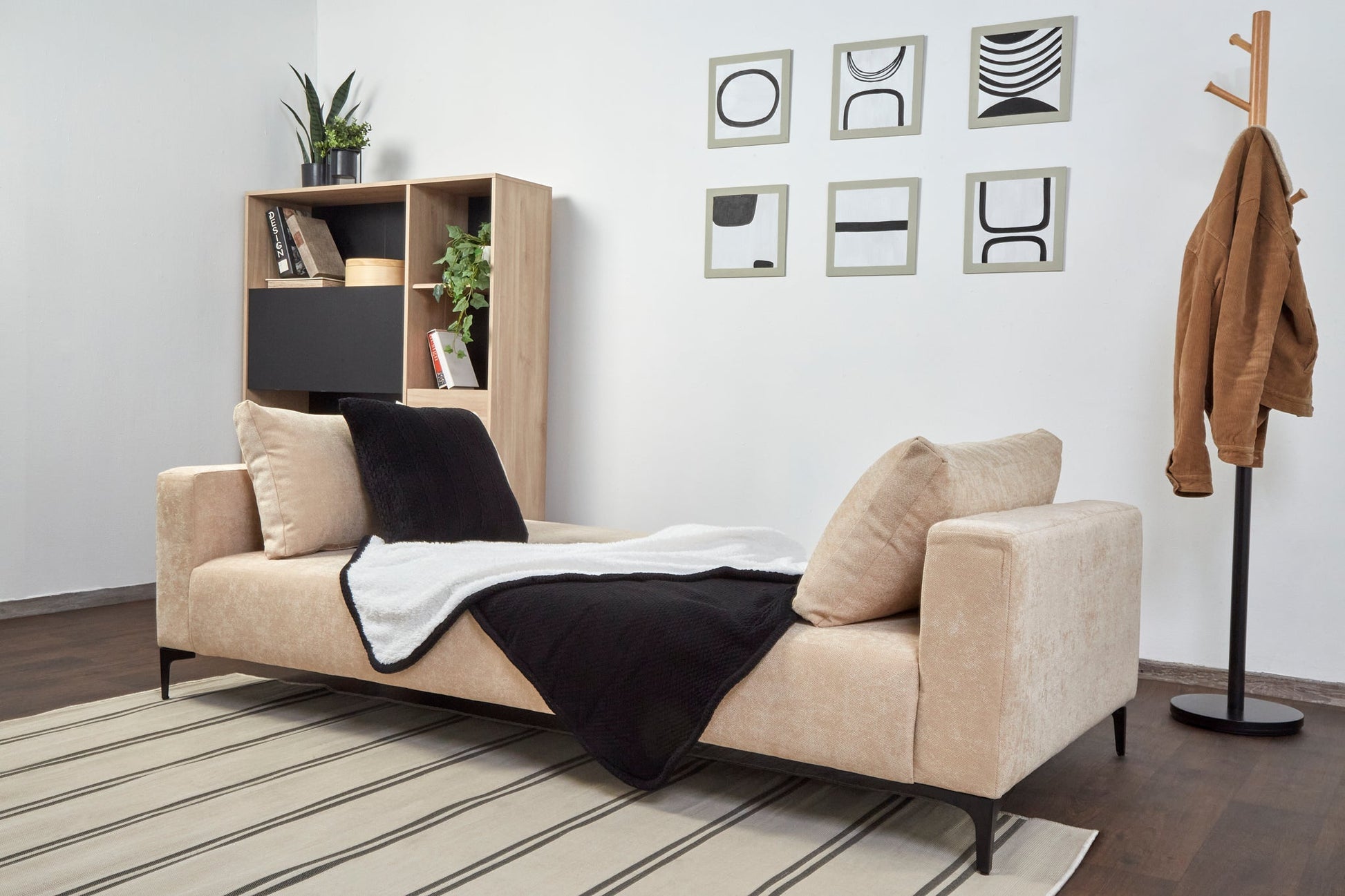 Sofá cama Landero - Hueso/Beige - Tugow