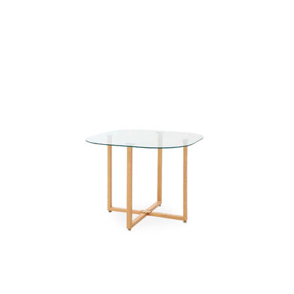 Comedor Tyreli con 4 sillas - Gris y Color Madera - Tu Gow